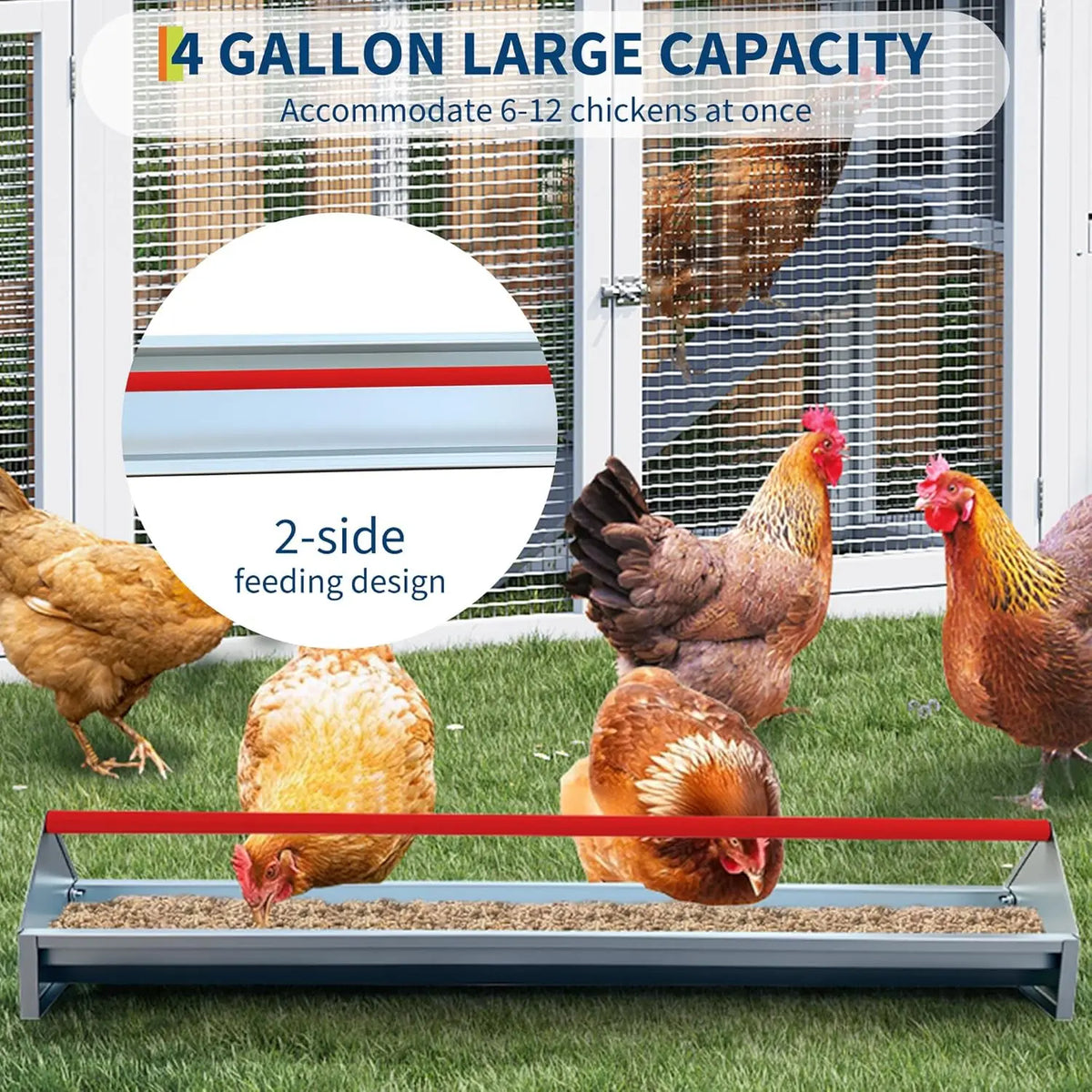 HiMISS Galvanized Steel Livestock Feeding Trough With Drainage Holes