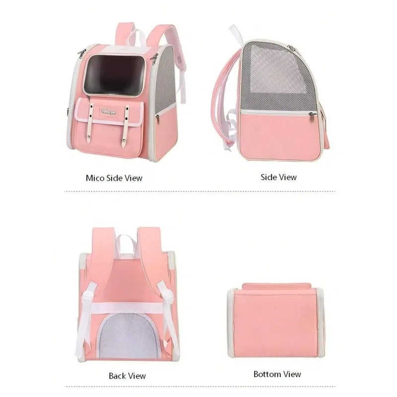 Foldable Breathable Cat Backpack Carrier For Airline Travel
